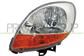 HEADLAMP LEFT MOD. H4 ELECTRIC-AMBER LAMP-WITHOUT MOTOR-CHROME
