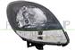 HEADLAMP RIGHT H4 ELECTRIC-CLEAR LAMP-WITHOUT MOTOR-BLACK
