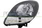 HEADLAMP LEFT H4 ELECTRIC-CLEAR LAMP-WITHOUT MOTOR-BLACK