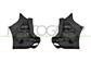 SET OF REAR BUMPER END CUP-(RIGHT+LEFT)-BLACK-SMOOTH FINISH TOBE PRIMED-(2 PIECES)