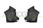 SET OF REAR BUMPER END CUP-(RIGHT+LEFT)-BLACK-SMOOTH TO BE PRIMED-WITH PDC HOLE-(2 PIECES)