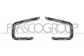 SET OF MOLDINGS FOR FRONT BUMPER GRILLS-WITH FOG LAMP HOLES-CHROME-(RIGHT+LEFT)