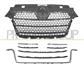 GRILLE CALANDRE NOIRE AVEC 3 MOULURES CHROMEES ET 4 MOULURES NOIRE-BRILLANTE