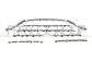 GRILLE CALANDRE NOIRE AVEC 3 MOULURES CHROMEES ET 4 MOULURES NOIRE-BRILLANTE