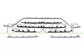 GRILLE CALANDRE NOIRE AVEC 3 MOULURES CHROMEES ET 4 MOULURES NOIRE-BRILLANTE