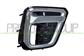 BUMPER GRILLE RIGHT-BLACK-GLOSSY-WITH FOG LAMP HOLE-WITH CHROME FRAME