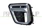 BUMPER GRILLE LEFT-BLACK-GLOSSY-WITH FOG LAMP HOLE-WITH CHROME FRAME