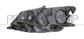HEADLAMP RIGHT H4 ELECTRIC-WITH MOTOR-WITH DAY RUNNING LIGHT-BLACK