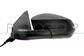 DOOR MIRROR LEFT-ELECTRIC-BLACK-HEATED-WITH LAMP-CONVEX-6 PINS