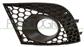 BUMPER GRILLE LEFT-BLACK-WITH FOG LAMP HOLES