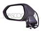 DOOR MIRROR LEFT-ELECTRIC-BLACK-HEATED-WITH LAMP-CONVEX-CHROME-6 PINS