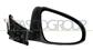 DOOR MIRROR RIGHT-ELECTRIC-HEATED-BLACK-WITH-TEXTURED BLACK-MOLDING-WITH LAMP-CONVESSO/CROMATO-7 PINS