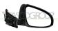 DOOR MIRROR RIGHT-ELECTRIC-HEATED-PRIMED-WITH-GLOSSY BLACK-MOLDING-WITH LAMP-CONVEX/CHROME-7 PINS