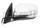 DOOR MIRROR LEFT-MANUAL BLACK-WITH LAMP-CONVEX-CHROME-WITH CHROME COVER