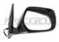 DOOR MIRROR RIGHT-ELECTRIC-BLACK-WITH LAMP-CONVEX-CHROME-WITH CHROME COVER