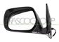 DOOR MIRROR LEFT-ELECTRIC-BLACK-WITH LAMP-CONVEX-CHROME-WITH CHROME COVER