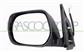 DOOR MIRROR LEFT-ELECTRIC-BLACK-FOLDABLE-WITH LAMP-CONVEX-CHROME-WITH CHROME COVER