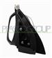 DOOR MIRROR LEFT-ELECTRIC-BLACK-FOLDABLE-WITH LAMP-CONVEX-CHROME-WITH CHROME COVER
