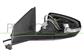 DOOR MIRROR LEFT-CABLE-PRIMED-WITH LAMP-ASPHERICAL-2 PINS