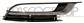 FRONT BUMPER GRILLE RIGHT-BLACK-GLOSSY-WITH FOG LAMP HOLE-WITH CHROME-SILVER MOLDING