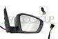 DOOR MIRROR RIGHT-ELECTRIC-PRIMED-HEATED-FOLDABLE-WITH LAMP-WITH MEMORY-CONVEX-12 PINS