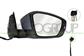 DOOR MIRROR RIGHT-ELECTRIC-PRIMED-HEATED-WITH LAMP-CONVEX-6 PINS