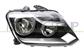 HEADLAMP RIGHT H7+H1-ELECTRIC-WITH MOTOR-BLACK (VALEO TYPE)