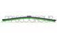 BALAIS D'ESSUI-GLACE ARRIERE-FLAT BLADE 12"/300 mm-10 ADAPTEURS